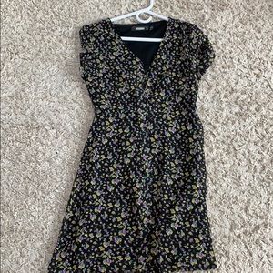 floral wrap dress